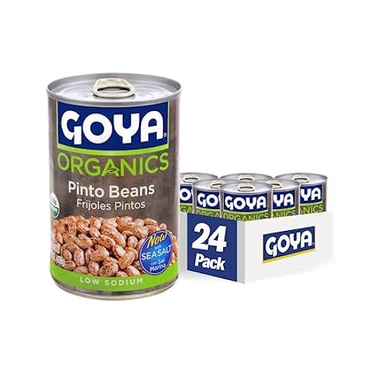 Goya Organic Pinto Beans, Low Sodium, 15.5 Ounces (Pack