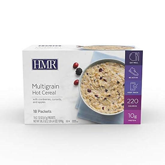 HMR Multigrain Hot Cereal | Hearty Frühstück or Snack | Supports Weight Management | Low Calorie Convenient Meal | 10g of Protein | 18 Count 61221747
