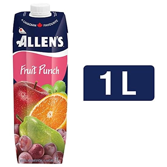 Allens Fruit Punch Cocktail Juice, full case, 1L/33.8fl.oz (Pack of 12) Shipped from Canada 337082923