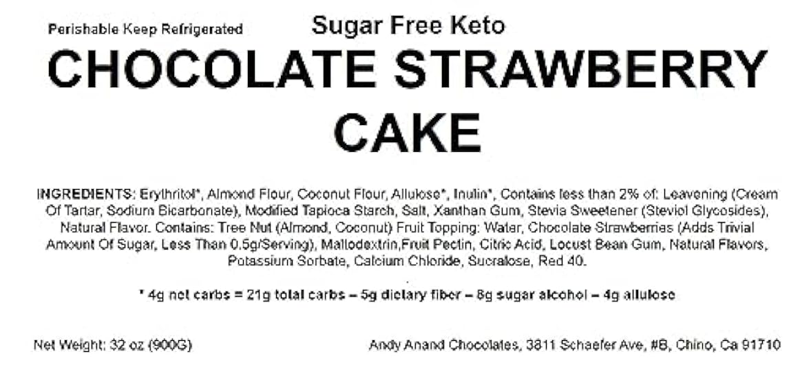 Andy Anand Keto Fresh Baked Gourmet Schokolade Strawberry Cake 9
