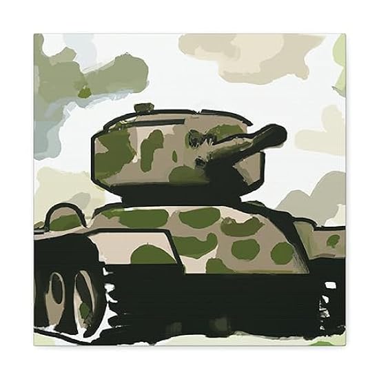 Tank in Turmoil 1945 - Canvas 16″ x 16″ / Premium Galle