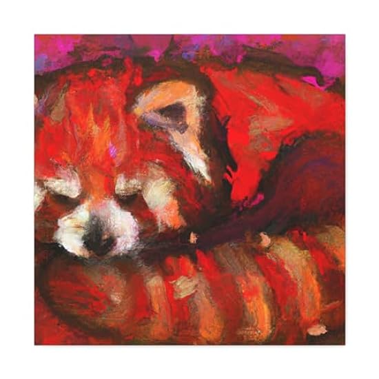 Red Panda Reflection - Canvas 30″ x 30″ / Premium Gallery Wraps (1.25″) 639301684