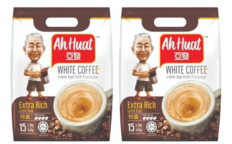 Grünpeacelove Ah Huat Extra Rich Weiß Kaffee 15 Sachets