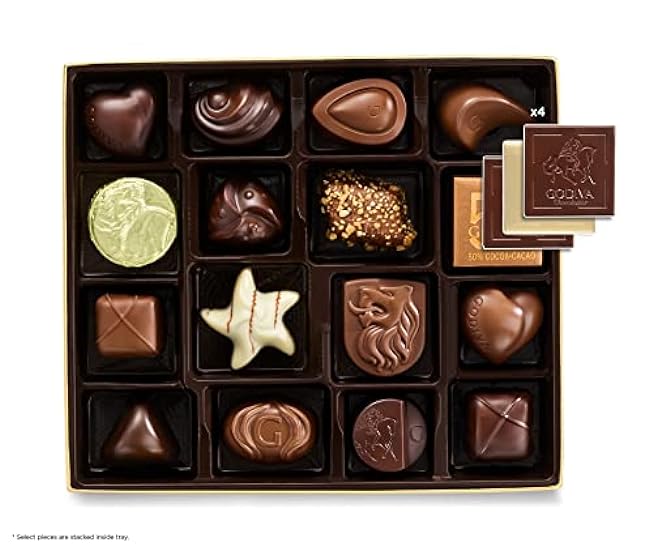Godiva Chocolatier Schokolade Gold Gift Box, Assorted, 19 pc. 188719197