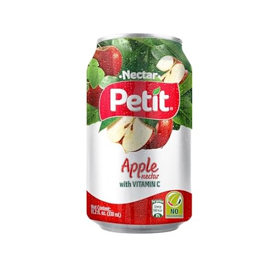 Petit | Apple Nectar | Recyclable Can | 330 ml | Pack of 24 | Fresh Beverage with Vitamin C 595313146