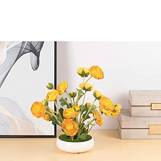 Artificial Bonsai Yellow Rose Bonsai Living Room Kaffee Table Table Decoration Floral Decoration Suitable for Living Room Study Room 374556603