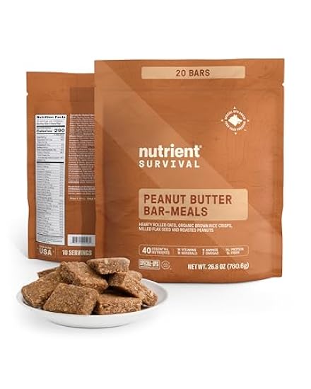 Nutrient Survival MRE Peanut Butter Bars Meal Replaceme