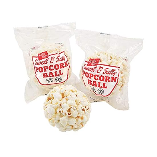Popcorn Balls, Set of 24 Individually Wrapped Snacks - 