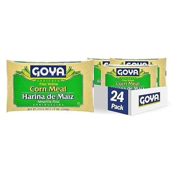 Goya Foods Fine Yellow Corn Meal, 12 Ounce (Pack of 24) 61238445