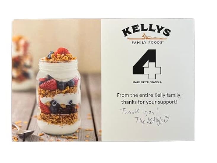 Kelly´s Four Plus Granola (Nutty) Healthy Granola Cereal with Whole Grain Oats, Honey, Maple Syrup - Non-GMO, Low Sugar, Sodium Free and Gluten Free Granola for Yogurt - 12oz (Pack of 4) 381911113