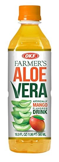 OKF Farmer´s Aloe Vera Drink, Mango, 16.9 Fluid Ou