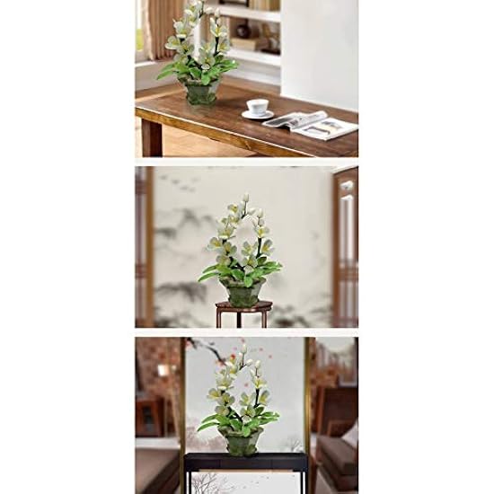 MKYOKO Artificial Bonsai Tree Artificial Plants Fake Bonsai Tree Jade Orchid Bonsai Artificial Bonsai Desktop Display, Zen Garden Decor Indoor Plant for Home Office Decor Simulation Bonsai Trees 803077951