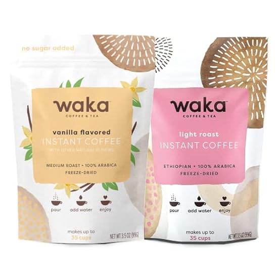 Waka Quality Instant Kaffee — Decaf Vanilla Flavored an