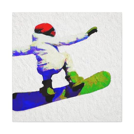 Snowboarding Thrill Ride - Canvas 16″ x 16″ / Premium Gallery Wraps (1.25″) 907449798
