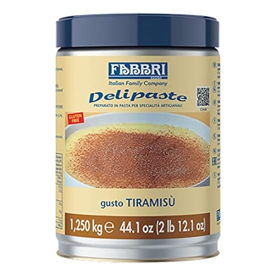 Fabbri Delipaste Tiramisu, Flavoring Compound for Gelato, Ice Cream, Soft Serve, Pastry and Confectionary - 1 Tin of 2.7 lb 419977051