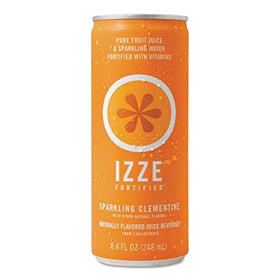 IZZE 15054 Fortified Sparkling Juice, Clementine, 8.4 o
