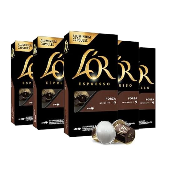 L´OR Espresso Capsules, 50 Count Forza, Single-Ser
