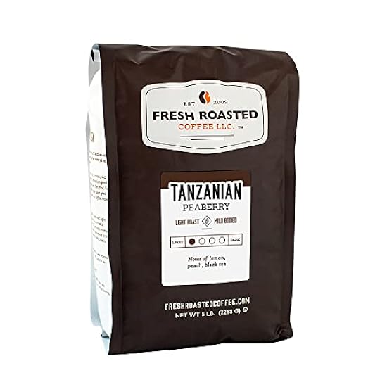 Fresh Roasted Kaffee, Tanzanian Peaberry, 5 lb (80 oz),