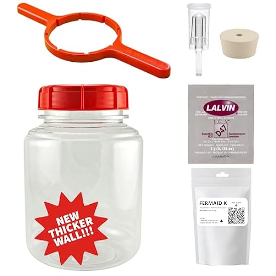 Mead Making Kit - Make Mead Kombucha Hard Cider Wine at Home - Craft Beer Brewing Kit - Includes Essential Equipment And Ingredients - MADE IN CANADA 871430730