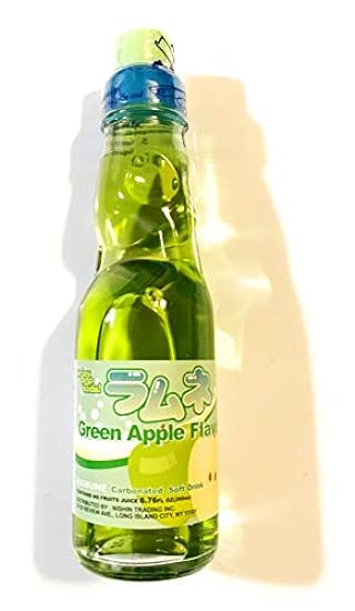Grün Apple Flavor Ramune Carbonated Soft Drink 6.76 Fl 
