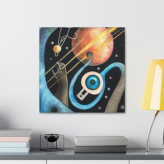 Pluto: Cosmic Deco - Canvas 16″ x 16″ / Premium Gallery Wraps (1.25″) 951542604