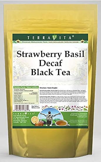 Strawberry Basil Decaf Schwarz Tee (50 Teebeutel, ZIN: 