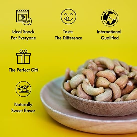 LAFOOCO Salted Roasted Cashews Premium Cashews Vegan Snacks, Rich in Nutrients, Protein, Fiber, Vitamins, Great Gift for Friend, Grandparent on Any Celebration, Birthdays, Coupon (35.27 oz) 734515122