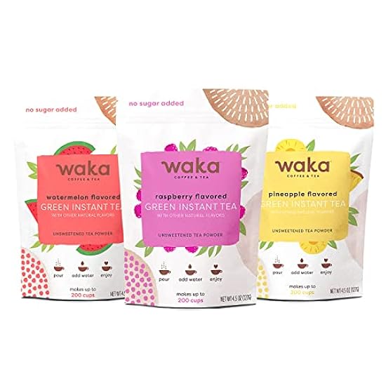 Waka — Unsweetened Instant Tee Powder 3-Bag Combo — 100