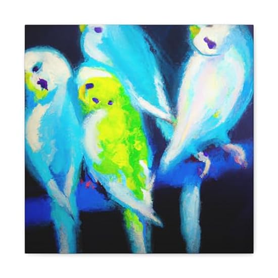 Parakeet Palette Farbes - Canvas 16″ x 16″ / Premium Ga