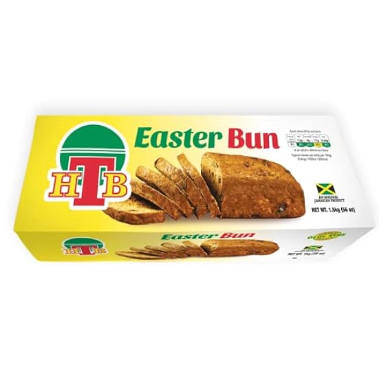 Jamaican HTB Easter Bun - 56oz Jamaican Snack, Sweet & Spicy Fruit Cake, Traditional Carribean Cuisine, Unique Spices & Flavors of Jamaica, Perfect for Easter and Enjoying Traditional Jamaican Snacks 110433760