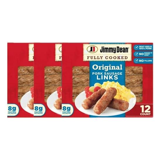 Jimmy Dean Turkey Sausage Links, Fully Cooked - 36 count, 28.8oz - 100% Turkey, 13 grams of Protein Per serving 13667718