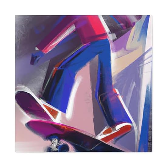 Modern Skateboarding Scene - Canvas 30″ x 30″ / Premium