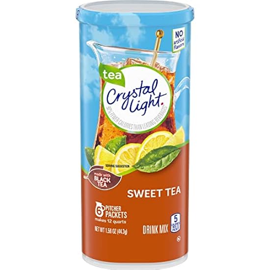 Crystal Light Sweet Tee Drink Mix, 12-Quart 1.56-Ounce Canister (Pack Of 10) 290784817