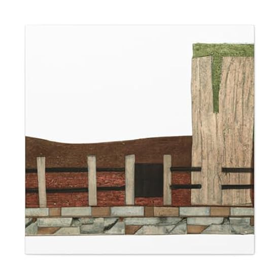 Fence in the Barnyard - Canvas 30″ x 30″ / Premium Gall