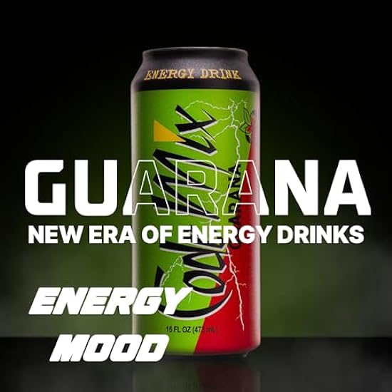 CODE MIX Energy Drink Guarana | Mood Enhancing | Ginseng and Vitamin C | A New Era of Energy | 95mg Caffeine | Taurine | No Artificial Farbes | Focus and Attention | 12 Pack of 16 ounce Cans 108817116