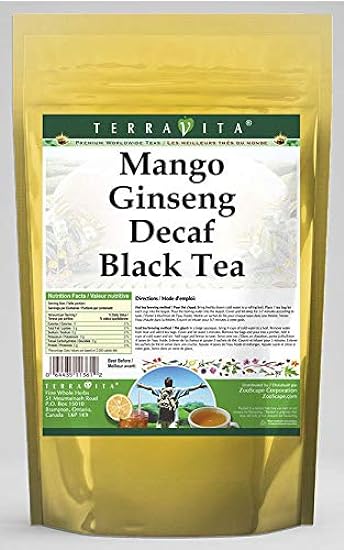 Mango Ginseng Decaf Schwarz Tee (50 Teebeutel, ZIN: 543