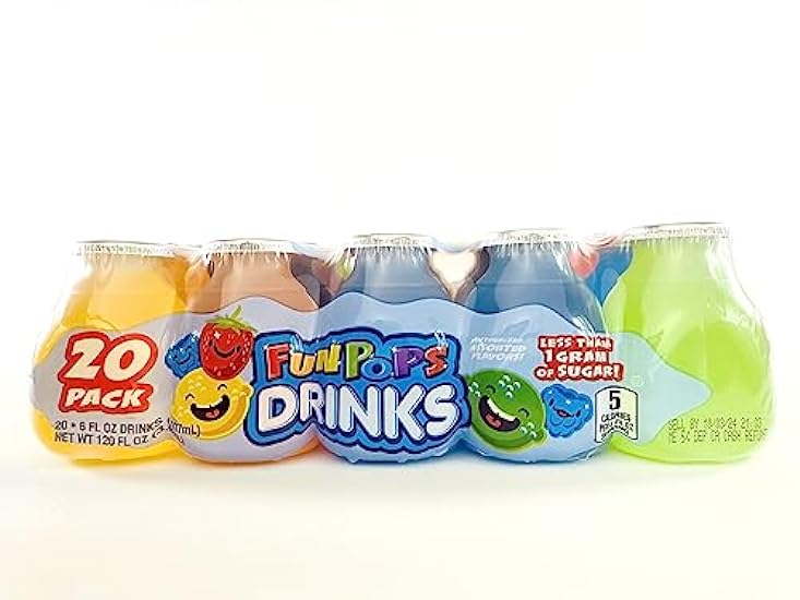 Fun Pops Kids Juice Drink Variety Pack, 6-Ounce 20-Pack