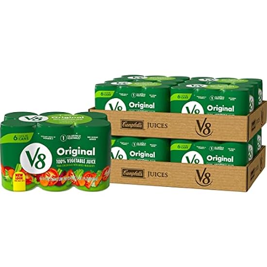 V8 Original 100% Vegetable Juice, 5.5 fl oz Can (8 Cases of 6 Cans) 985382865