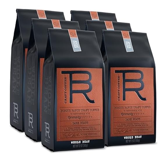 Bosque Ranch Craft Kaffee™ From Taylor Sheridan In Partnership With Community Kaffee, Dark Roast Whole Bean Kaffee, 12 Ounce Beutel (Pack of 6) 365125863