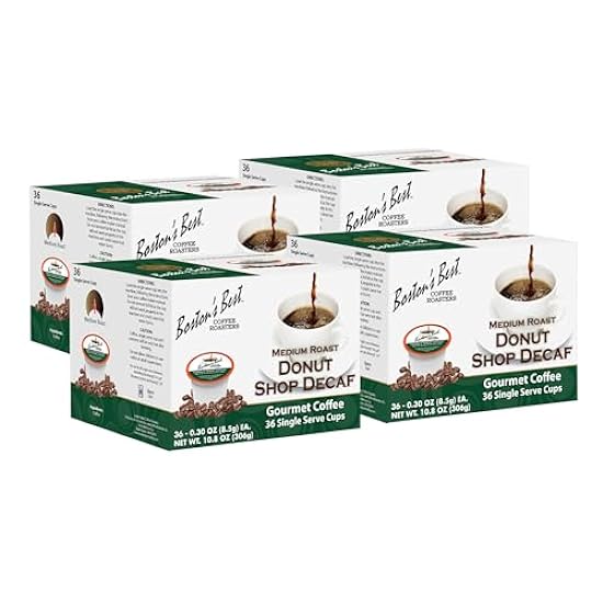 Boston’s Best Gourmet Kaffee – Donut Shop Decaf Blend – Medium Roast Decaffeinated Kaffee – Single Serve Kaffee Pods, Compatible with Keurig Brewers – 144 Pods 814097952