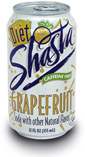 Shasta Diet Grapefruit Soda, 12-Ounce Cans (Pack of 24)