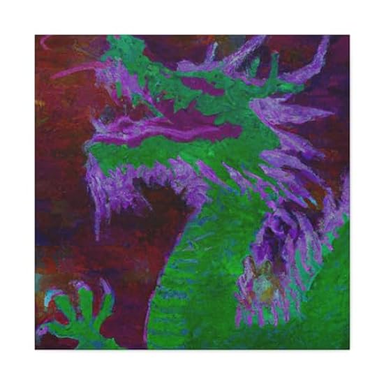 Dragon Fauve Fantasia - Canvas 30″ x 30″ / Premium Gallery Wraps (1.25″) 150571933
