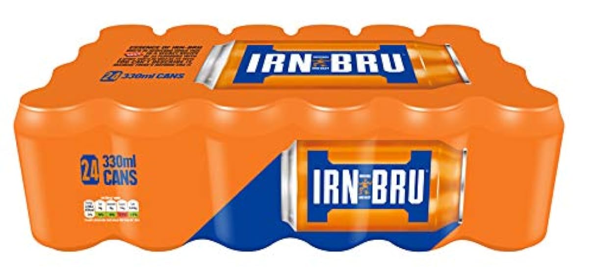 IRN-BRU From AG Barr The Original and Best Sparkling Flavored Soft Drink | A Scottish Favorite | 330 ML (Pack of 24) 49769356