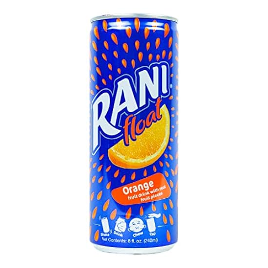Rani Float Fruit Juice, Orange, Imported from Dubai, Made with Real Fruit Pieces, Low Sugar 8 oz, Pack of 24 921473150