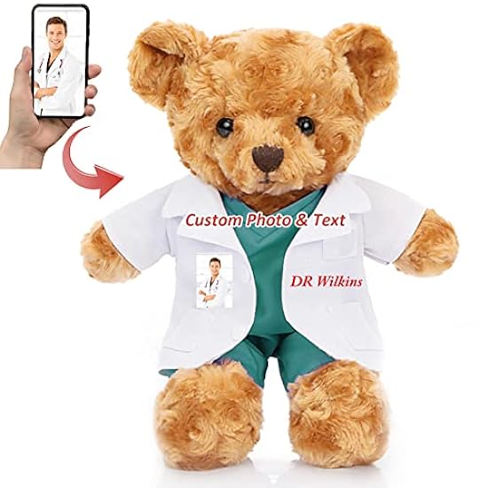 Personalized Teddy Bear with Photo & Custom Text/Blessi