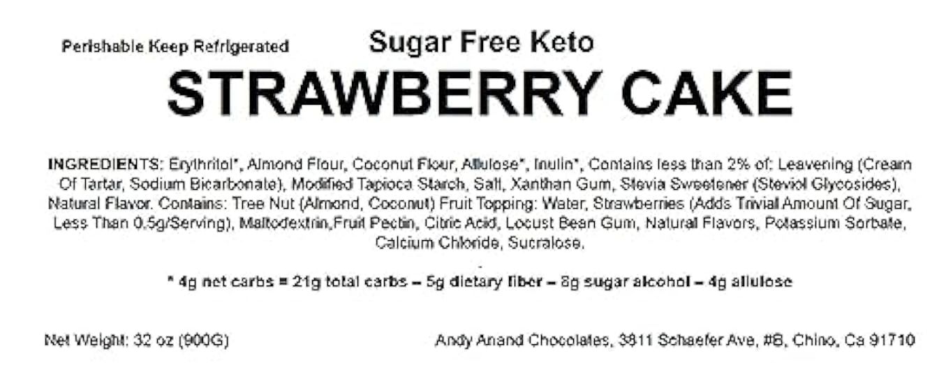 Andy Anand Keto Fresh Baked Gourmet Strawberry Cake 9