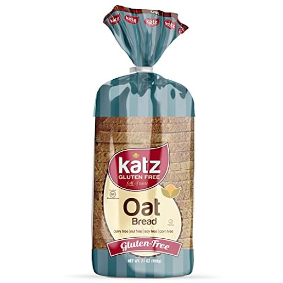 Katz Gluten Free Oat Bread | Dairy Free, Nut Free, Soy Free, Gluten Free | Kosher (6 Packs of 1 Sliced Loaf, 21 Ounce Each) 138297432