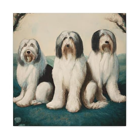Old English Sheepdog - Canvas 20″ x 20″ / Premium Gallery Wraps (1.25″) 755011366