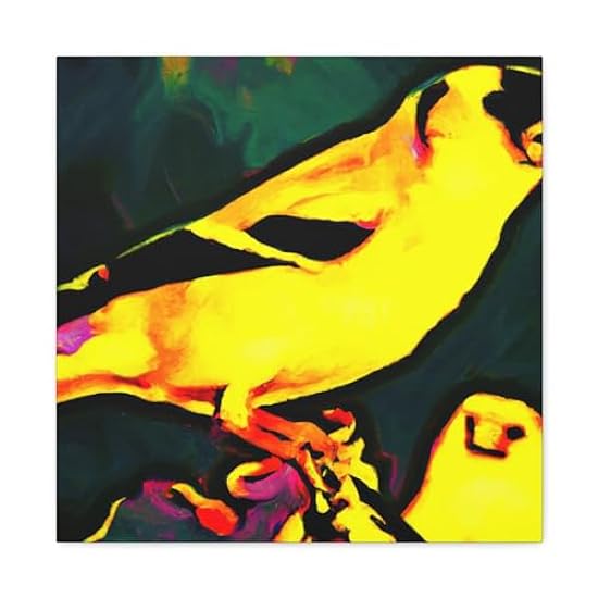 American Goldfinch Fauve - Canvas 20″ x 20″ / Premium G