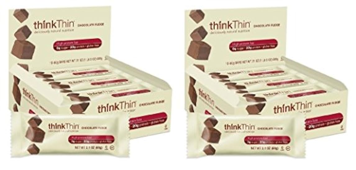 thinkThin Schokolade Fudge 60g bars (Pack of 10) , 2 Pa